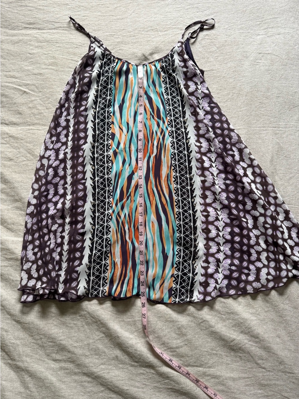 Express Purple Dress with Printed Design - Picture 3 of 4